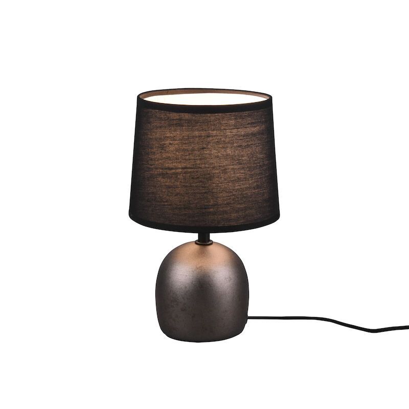 Keramik Tischleuchte Nickel, Myrna, mit Schalter Keramik Tischleuchte Nickel, Myrna, mit Schalter