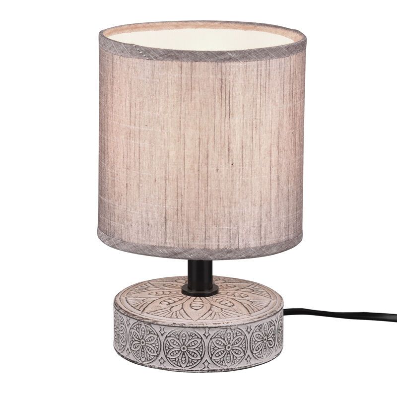 Keramik Tischleuchte Braun, Lola, mit Schalter