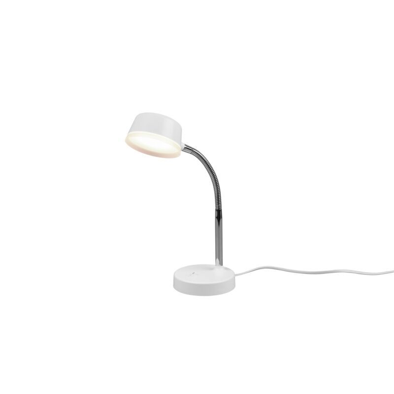 Weiße Schreibtischlampe Modern, Fabio, 4,5W, 3000K LED, mit Schalter
