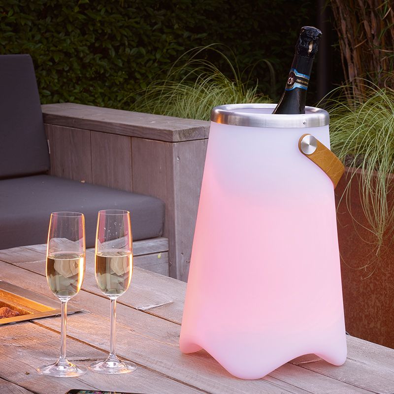 Weiße Außen Tischleuchte Modern, Sedex, 2W, RGBW LED, IP44, mit Fernbedienung Weiße Außen Tischleuchte Modern, Sedex, 2W, RGBW LED, IP44, mit Fernbedienung