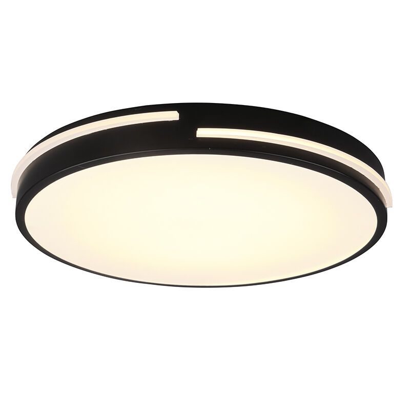 Schwarze Deckenlampe Modern, Fadi, 24W, warm- bis kaltweiß einstellbare LED, mit Fernbedienung