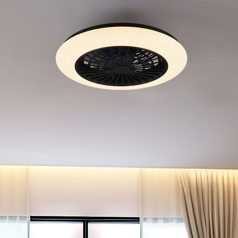 Schwarze Deckenventilator Modern, Damyan, 30W, warm- bis kaltweiß einstellbare LED, mit Fernbedienung Schwarze Deckenventilator Modern, Damyan, 30W, warm- bis kaltweiß einstellbare LED, mit Fernbedienung