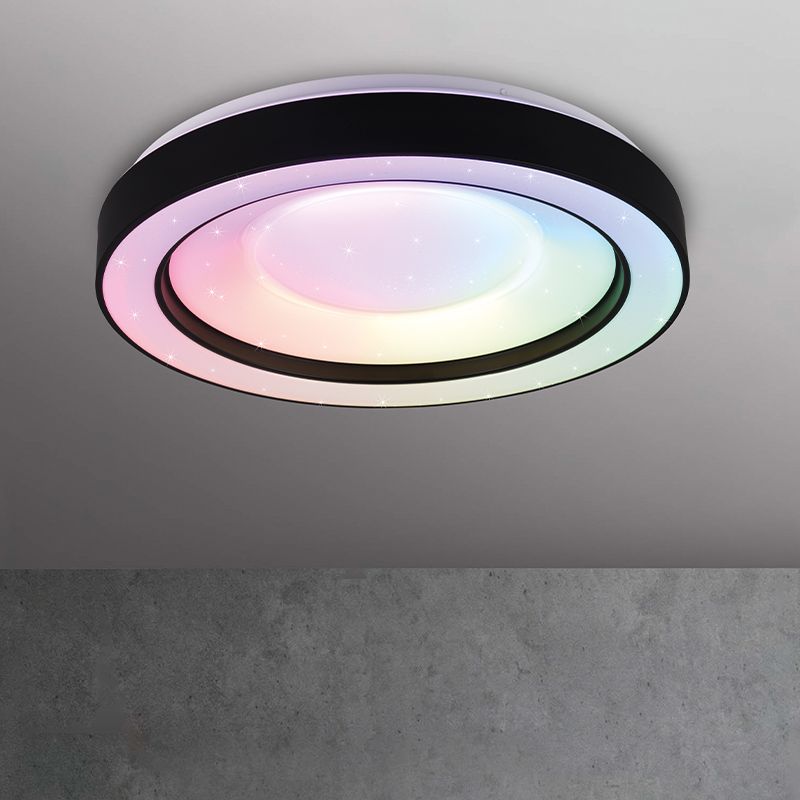 Schwarze Deckenlampe Modern, Navin, 22W, RGBW LED, mit Fernbedienung Schwarze Deckenlampe Modern, Navin, 22W, RGBW LED, mit Fernbedienung