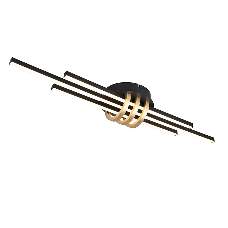 Schwarze Deckenlampe Modern, Saloua, 20W, 3000K LED, 3-stufig dimmbar