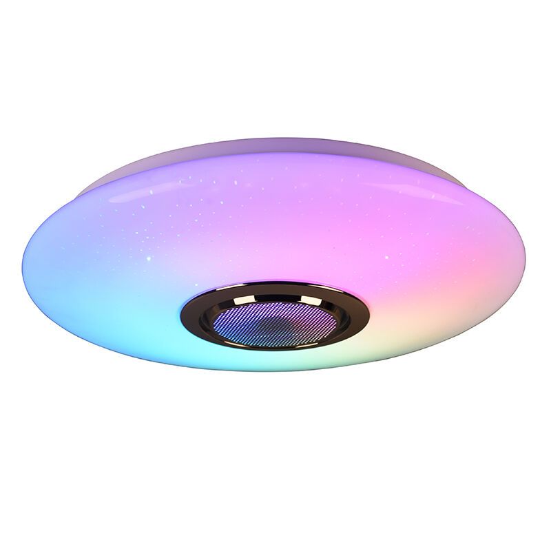 Weiße Deckenlampe Modern, Birgitta, 15,5W, RGBW LED, mit Fernbedienung