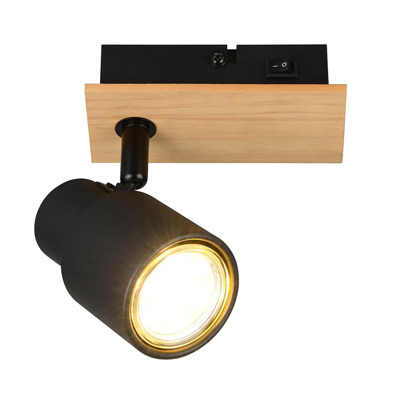 Schwarze Wandstrahler Modern, Rajeev, mit Schalter Schwarze Wandstrahler Modern, Rajeev, mit Schalter