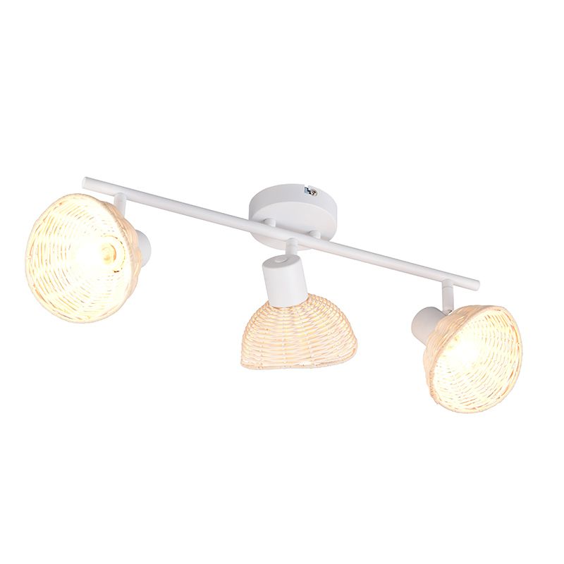 Rattan Wandleuchte Braun, Sijmen