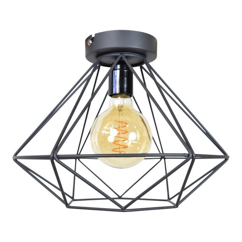 Industrielle Deckenleuchte Schwarz, Merlon