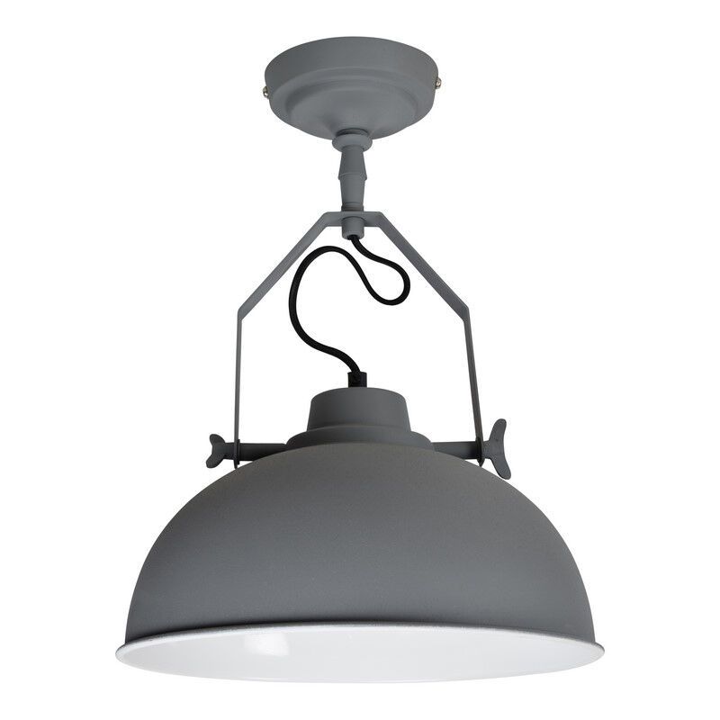 Industrielle Deckenlampe Grau, Fellen