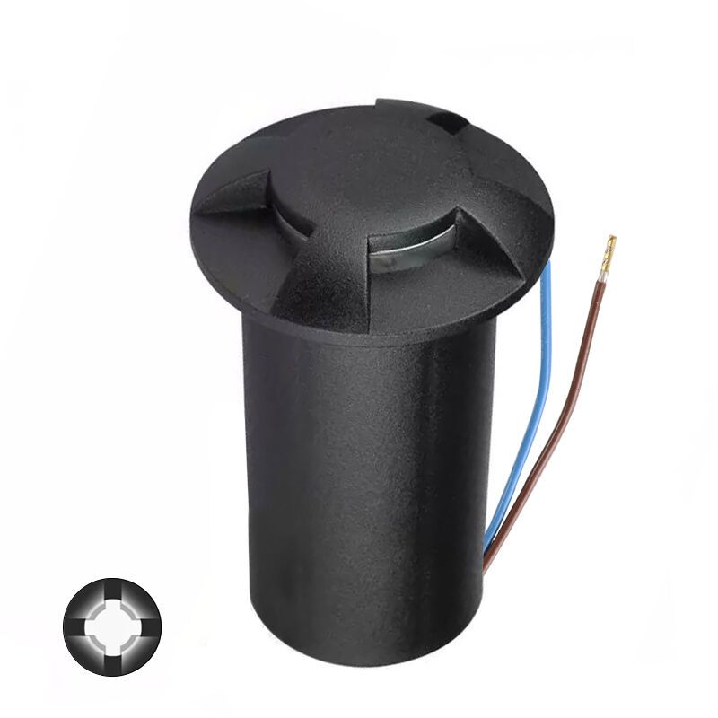 Moderne Bodeneinbaustrahler außen Schwarz, Marcus, 1W, 6500K LED, IP67 Moderne Bodeneinbaustrahler außen Schwarz, Marcus, 1W, 6500K LED, IP67