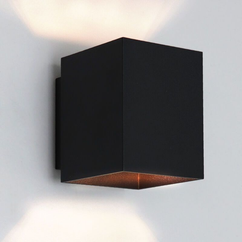 Moderne Up down Wandleuchte Schwarz, Dalila