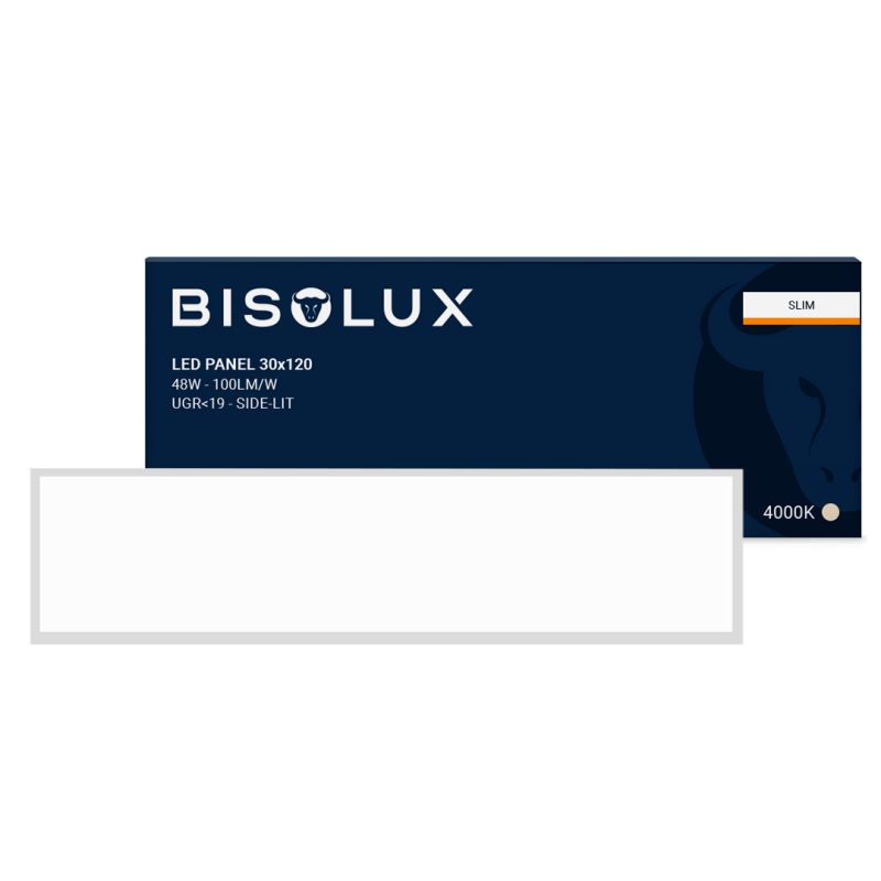 Bisolux LED Panel 120x30 - 38W - 4000K - UGR<19 - Side-lit Bisolux LED Panel 120x30 - 38W - 4000K - UGR<19 - Side-lit