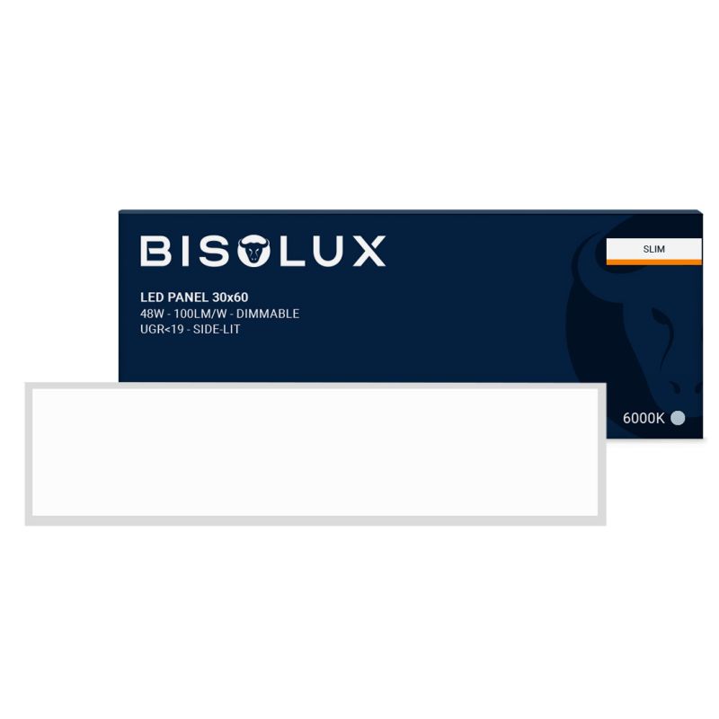 Bisolux LED Panel 120x30 - 38W - 6000K - Dimmbar - UGR<19 - Side-lit Bisolux LED Panel 120x30 - 38W - 6000K - Dimmbar - UGR<19 - Side-lit