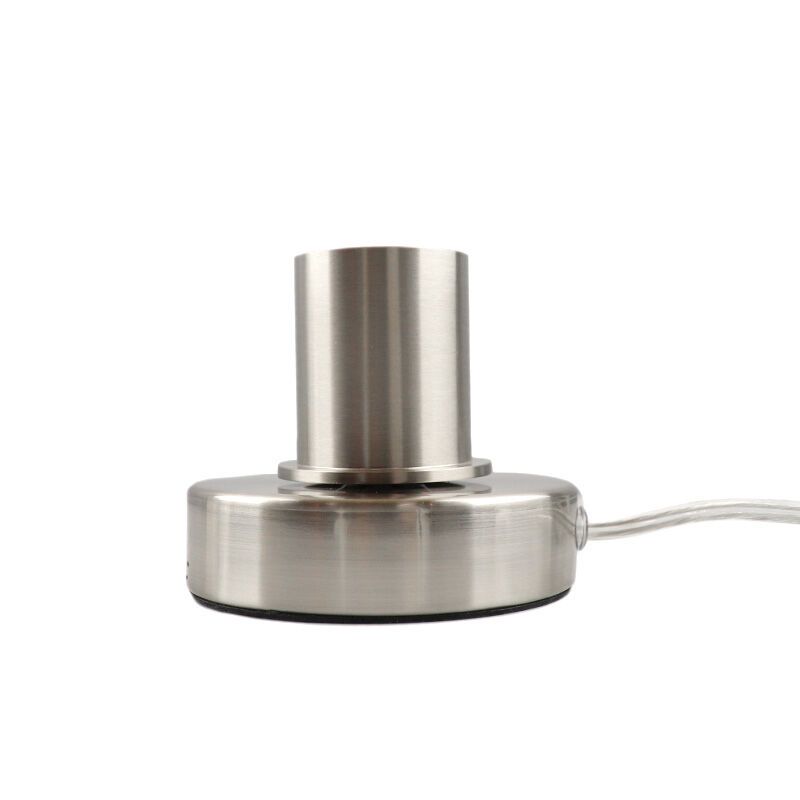 Moderne Tischlampe ohne Schirm Chrom, Rika, mit Schalter