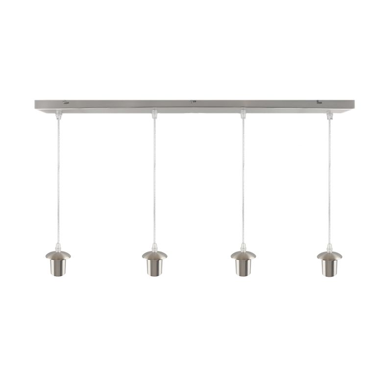 Aluminium Pendelleuchte ohne Schirm Chrom, Rika