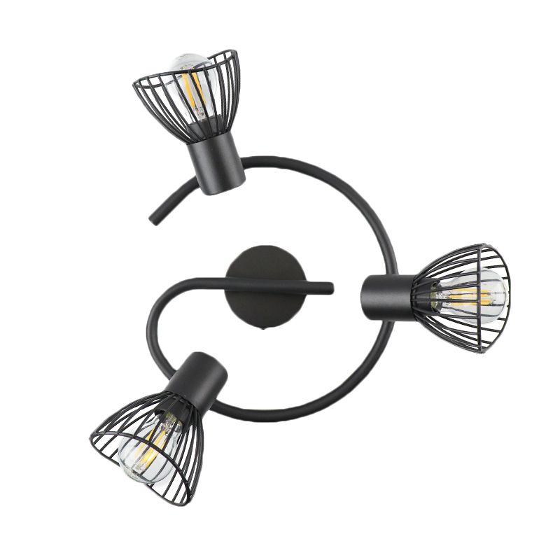 Industrie Deckenstrahler Aina, schwarz, Metall - Lampengigant.de