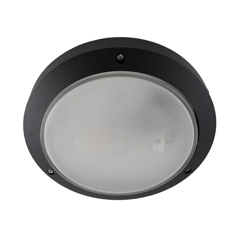 Schwarze Außen Deckenleuchte Twyla, Aluminium, IP54 - Lampengigant.de