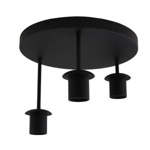 Glas Deckenkappe Schwarz, Rika