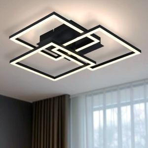 Moderne Deckenlampe Schwarz, Giorgio, 35W, dim to warm LED, mit Fernbedienung