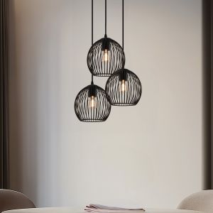 Industrielle Pendelleuchte Schwarz, Wiro