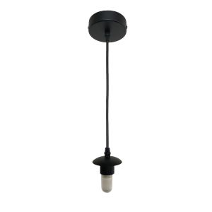 Metall Pendelleuchte ohne Schirm Schwarz, Aafje, IP44