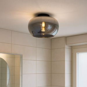 Design Badezimmer Deckenleuchte Grau, Vidro, IP44