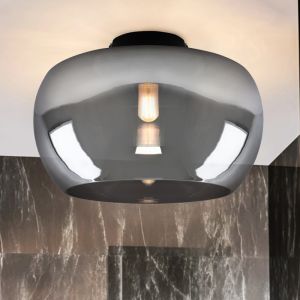 Design Badezimmer Deckenleuchte Grau, Vidro, IP44