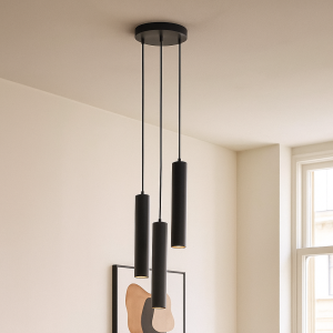 Moderne Pendelleuchte Schwarz, Nadi