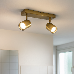Moderne Badezimmer Deckenleuchte Messing, Ciara, IP44
