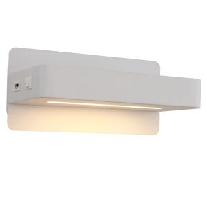 Moderne Wandleuchte Weiß, Gregor, 10W, 3000K LED, mit Schalter