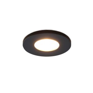 Schwarze Terassenüberdachung Beleuchtung Dico, IP65, dimbar