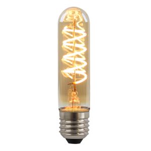 Dimmbare Olucia E27 LED-Röhrenlampe Damien, Bernstein, 4W, 2200K