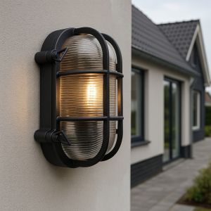 Industrielle Außenleuchte Schwarz, Luce, IP44