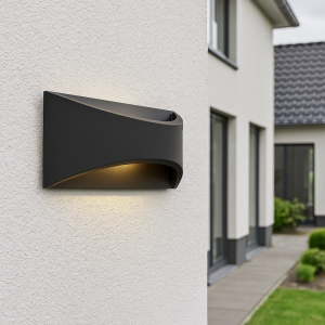 Moderne Außenleuchte Schwarz, Thuy, 6W, 3000K LED, IP65