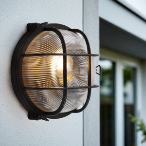 Industrielle Außenleuchte Schwarz, Juanita, IP44