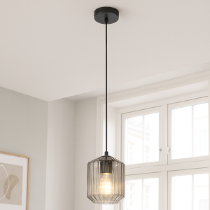 Retro Pendelleuchte Transparent, Jisca