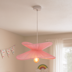 Papier Pendelleuchte Rosa, Rosalie