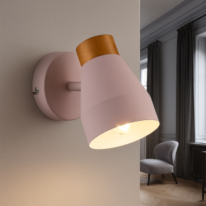 Landhaus Wandleuchte Rosa, Freddie, mit Schalter