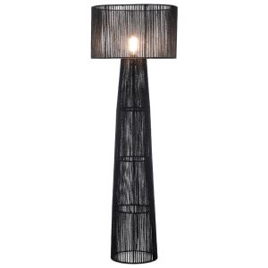 Landhaus Stehlampe Schwarz, Sanny, mit Schalter