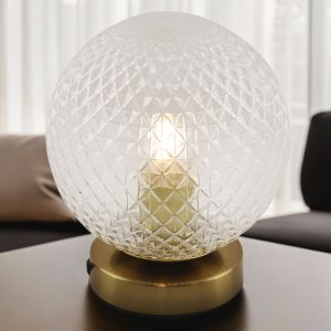 Retro Tischleuchte Transparent, Johnson, mit Schalter