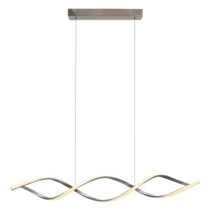 Design Pendelleuchte Silber, Kuno, 45W, 3000K LED, 3-stufig dimmbar