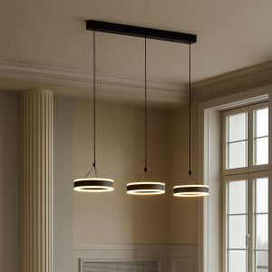 Design Pendelleuchte Schwarz, Lava, 55W, 3000K LED, 3-stufig dimmbar