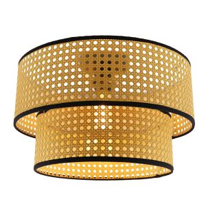 Rattan Deckenleuchte Braun, Kirsten
