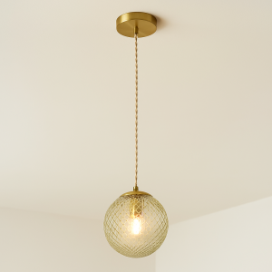 Retro Pendelleuchte Grün, Johnson
