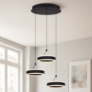 Design Pendelleuchte Schwarz, Lava, 56W, 3000K LED