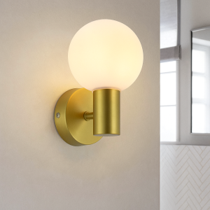 Moderne Wandleuchte Badezimmer Gold, Amer, IP44