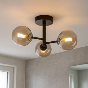 Moderne Badezimmer Deckenleuchte Bernstein, Amer, IP44