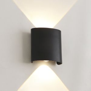 Aluminium Außenleuchte Schwarz, Marcio, 2W, 3000K LED, IP54