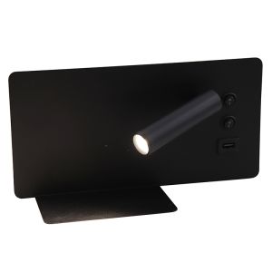 Moderne Wandleuchte Schwarz, Stanley, 10W, 4000K LED, mit Schalter