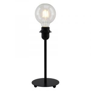 Schwarze Tischlampe ohne Schirm Metall, Eileen, mit Schalter